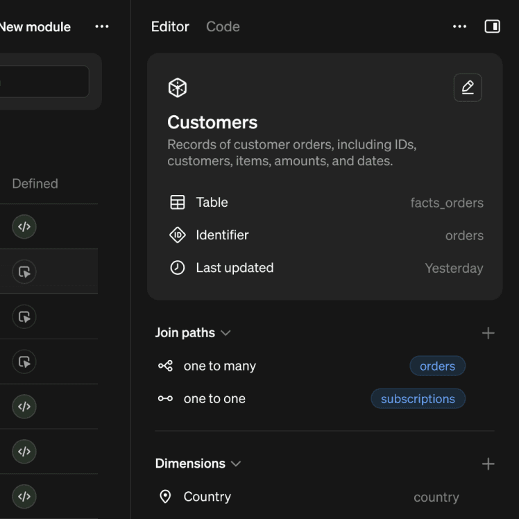 In-app editor