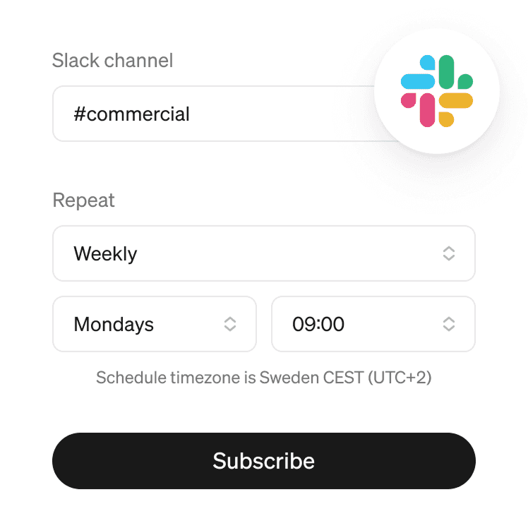 Schedule to Slack